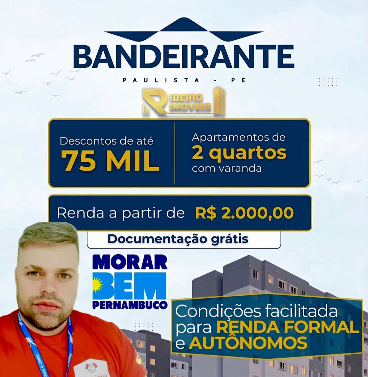 Lançamento em Paulista | Aprovamos autônomos | Renda de R$2.200,00