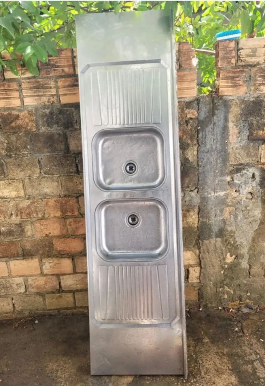 Pia cuba dupla inox cozinha