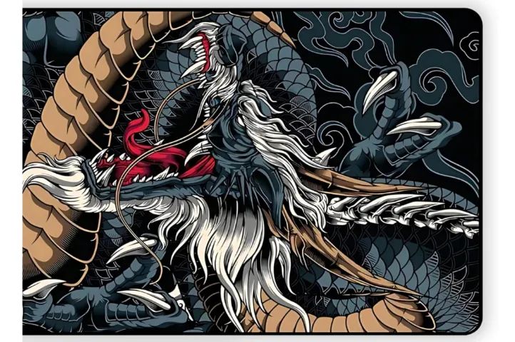 Mousepad Gamer Dragão Azul 90x40cm extra grande - Foto 6