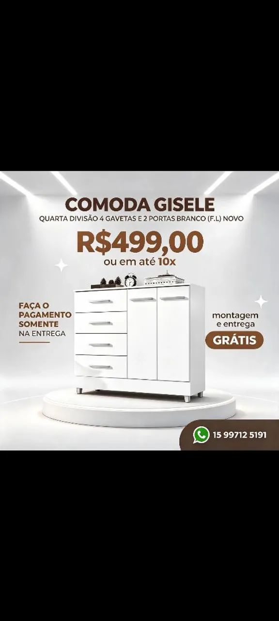 Cômoda 4 gavetas 