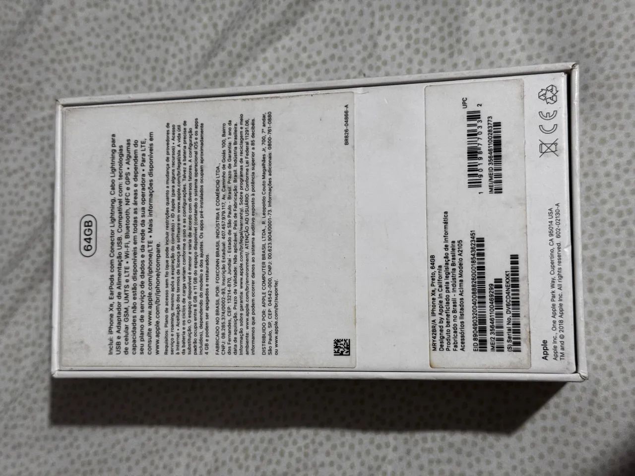 Vendo caixa do iPhone XR 64gb preto - Foto 2