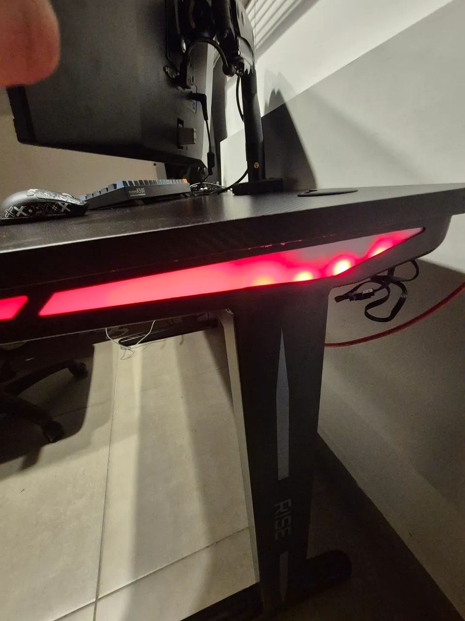Mesa gamer Rise Mode Com RGB - Foto 2