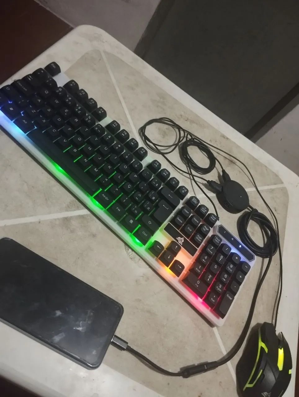 Kit Gamer Teclado + Mouse com LED - Funcionando via USB - Foto 2