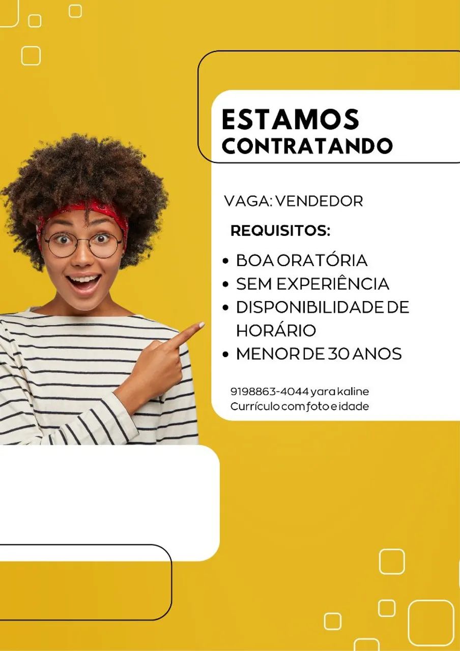 VAGA DE VENDEDOR