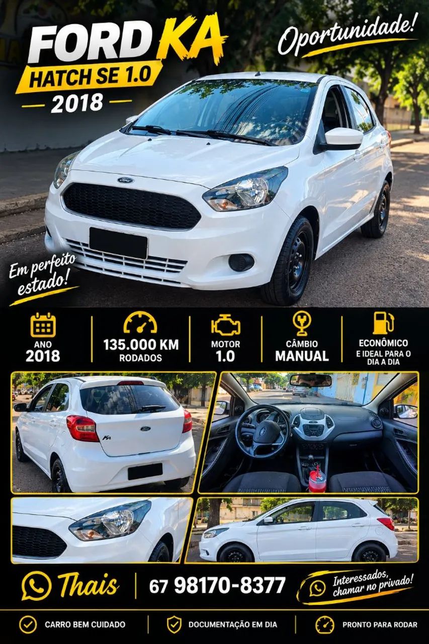 Ford Ka 1.0 SE/SE PLUS TIVCT FLEX 5P 2018