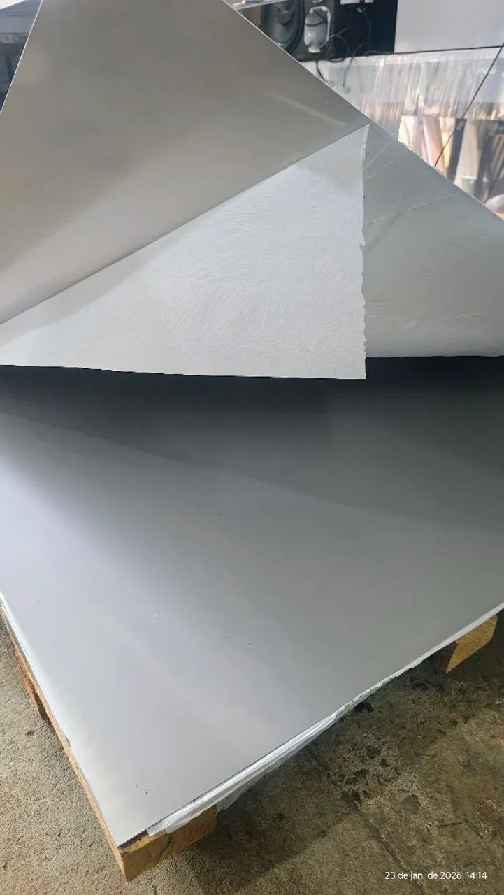  6 chapas inox 304, 1mm espessura, comprimento 2000, largura 1250, chapa fosca sem brilho 