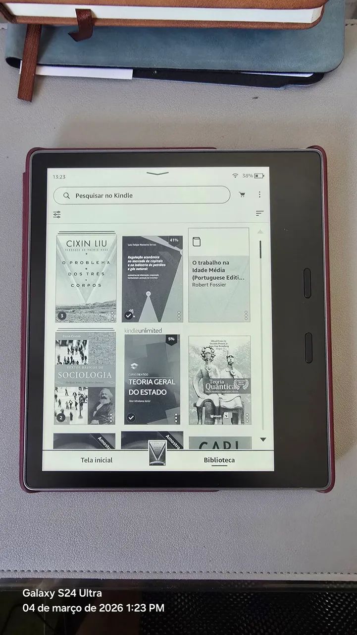 Kindle Oasis 8gb + capa de couro original - Tablets e E-Readers