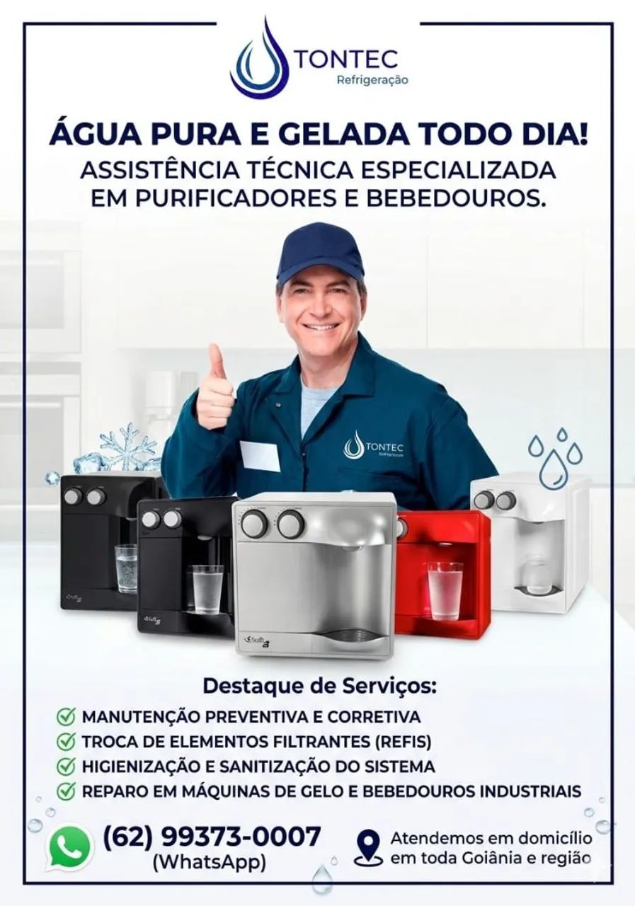 Assistência técnica em purificadores e bebedouros! 