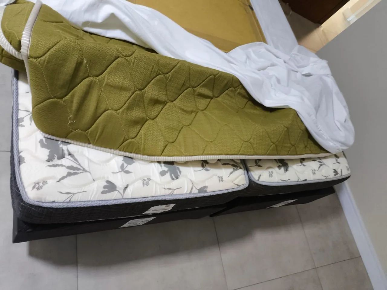 Cama box Ortobom + Colchão Ortobom - Foto 3