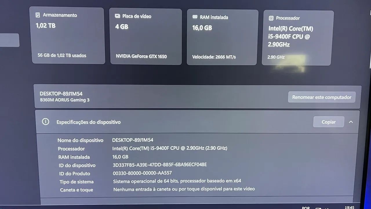 PC Gamer i5 GTX 1650 + Monitor e Acessórios - Foto 6