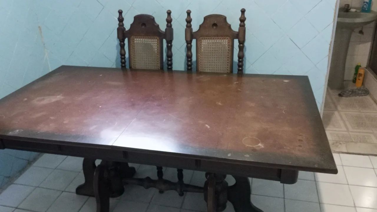 Mesa madeira antiga  - Foto 4