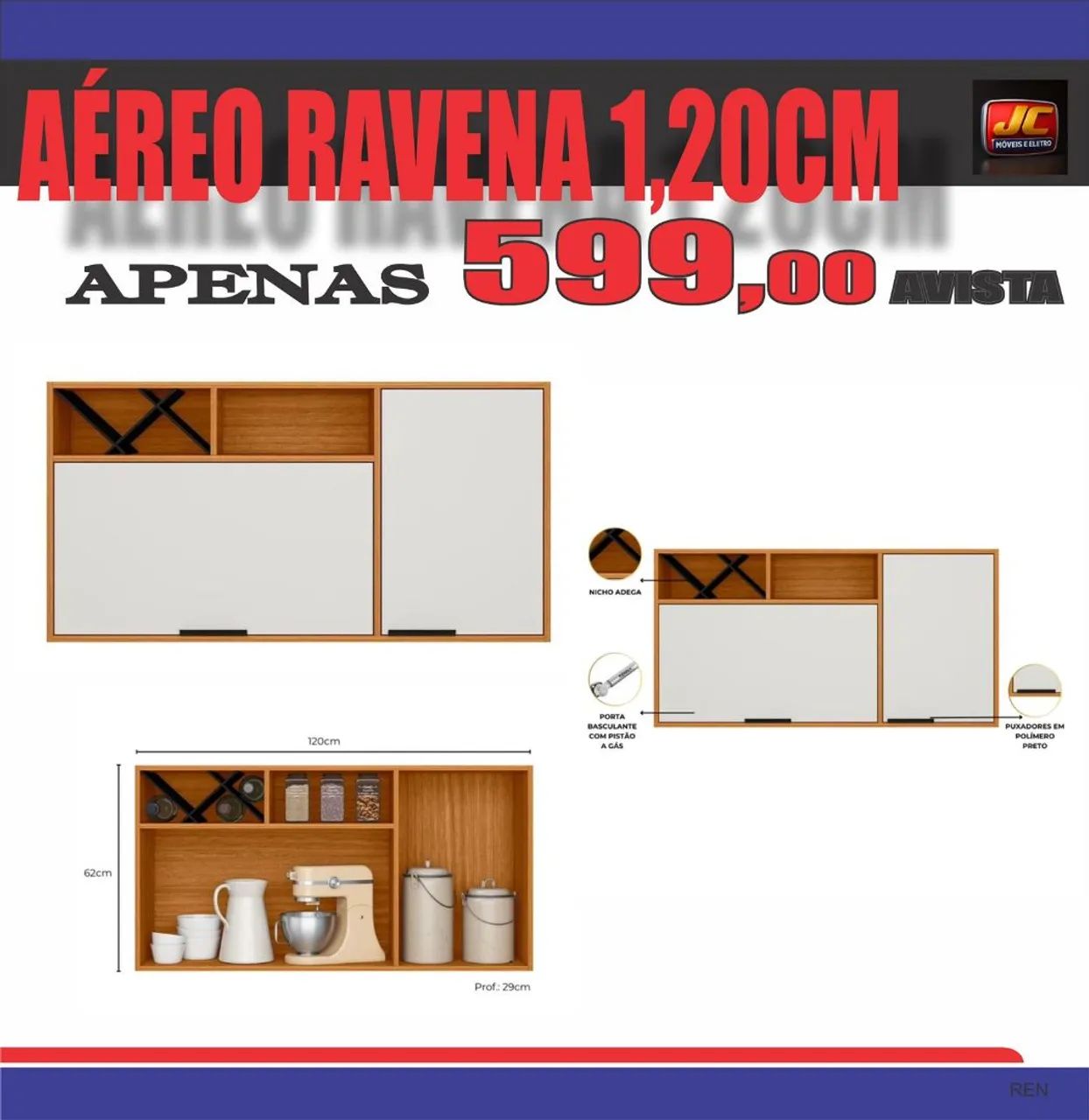 AEREO RAVENA COM NICHO ADEGA
