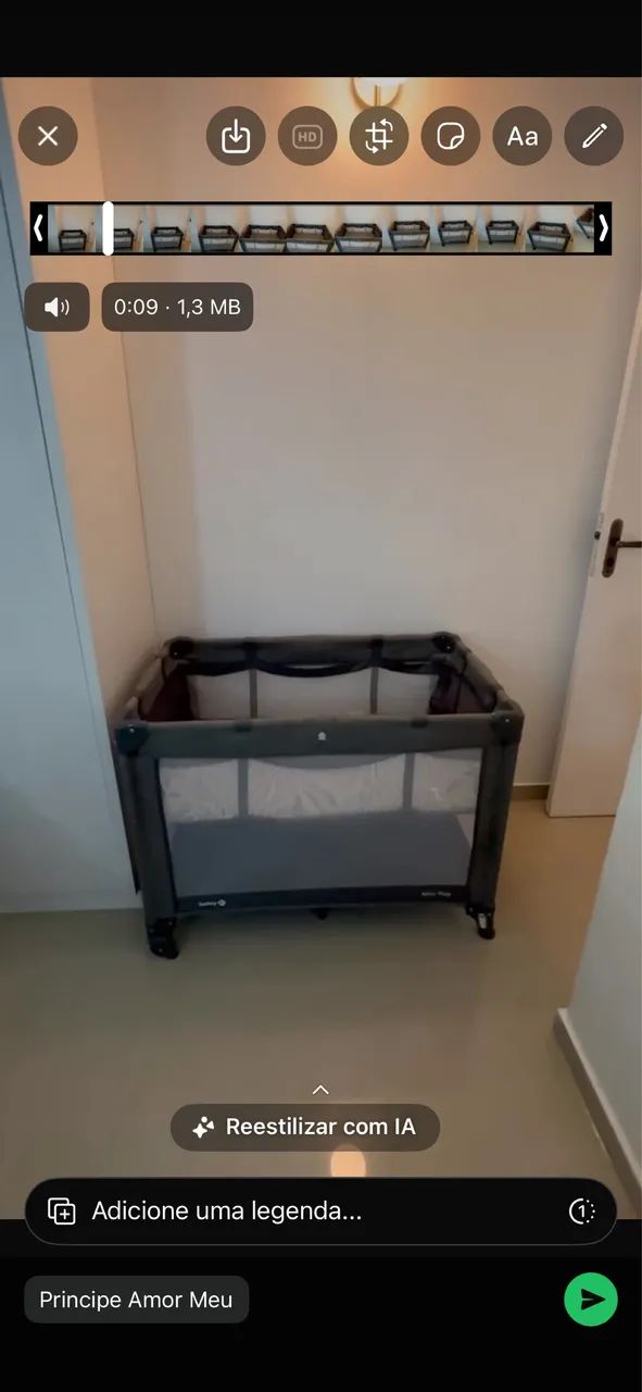 Berço Portátil Safety 1st Mini Play  - Cinza (Excelente Estado) + colchão  - Foto 4