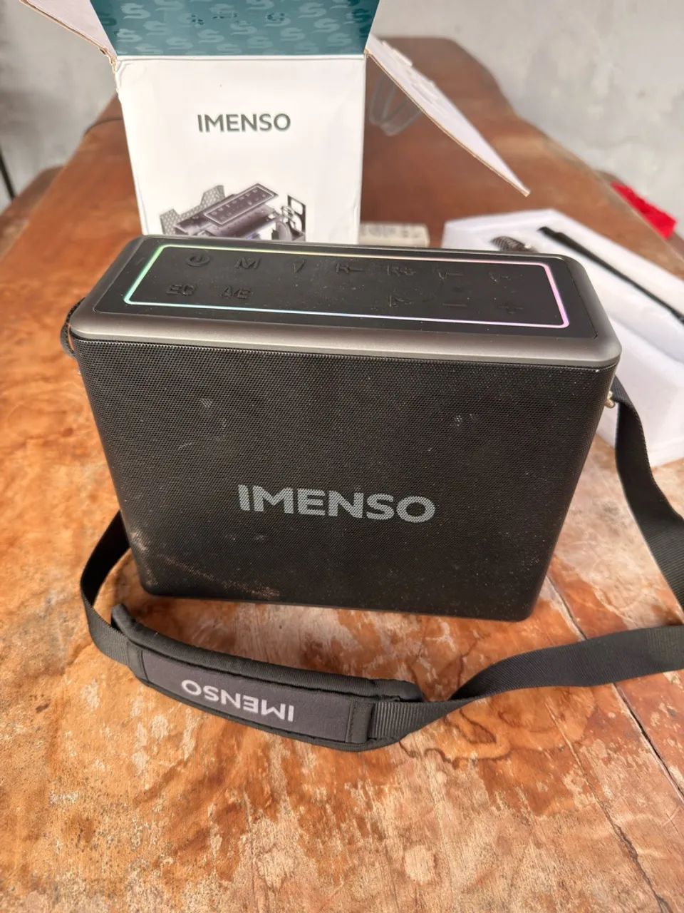 Caixa top! Imenso x32 com 2 microfones sem fio