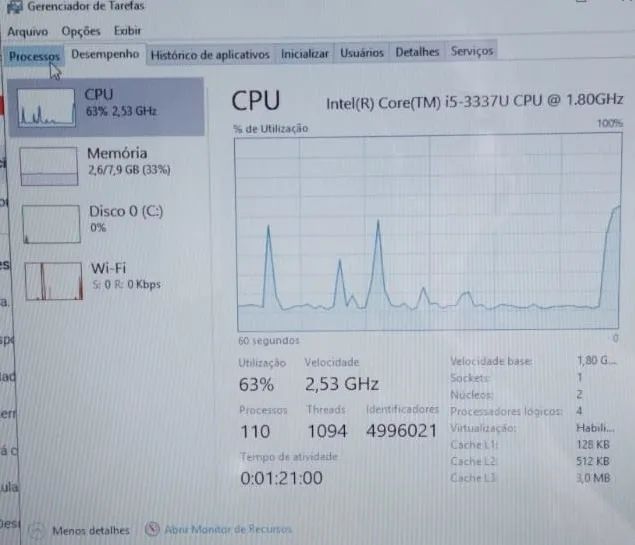 Notebook Dell Inspiron 3421 14pol Core I5 8gb SSD 256 (Usado) - Foto 5