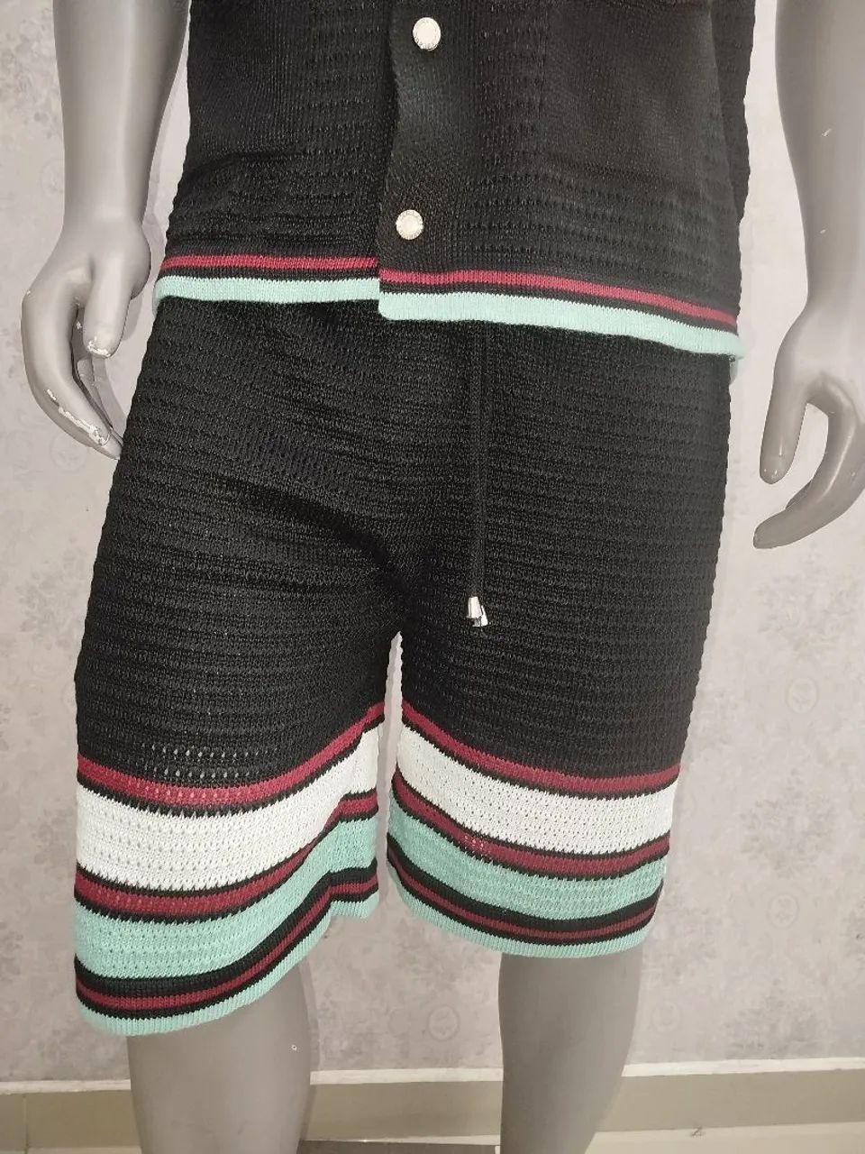 Conjunto tricô casablanca preto/verde - Foto 4