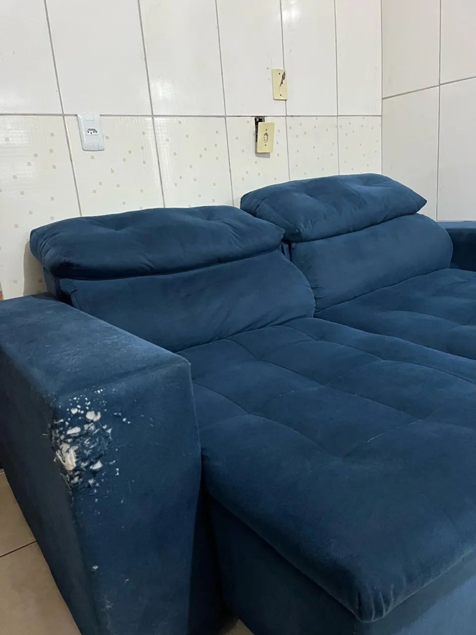 Sofá Cama Azul Grande - Foto 4