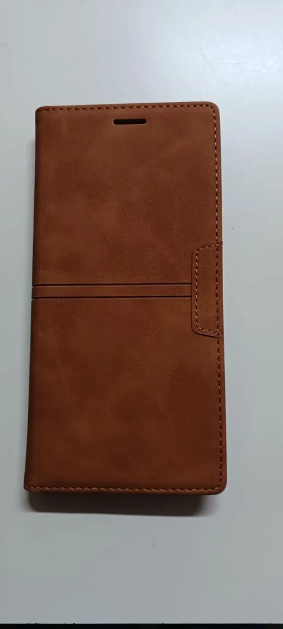 Capa Carteira Marrom Celular S24 Ultra