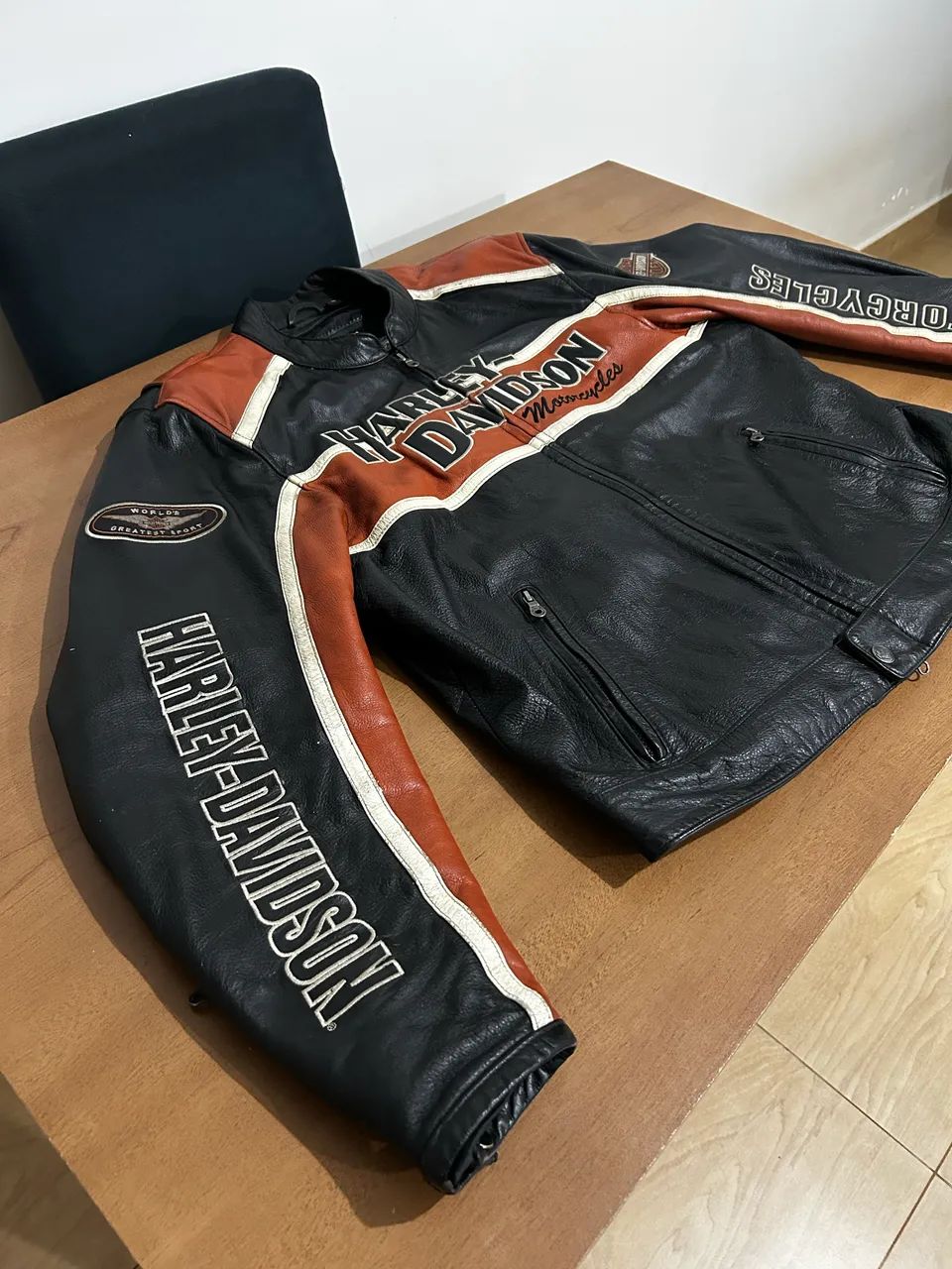 Jaqueta Couro Harley Davidson Vintage  - Foto 4