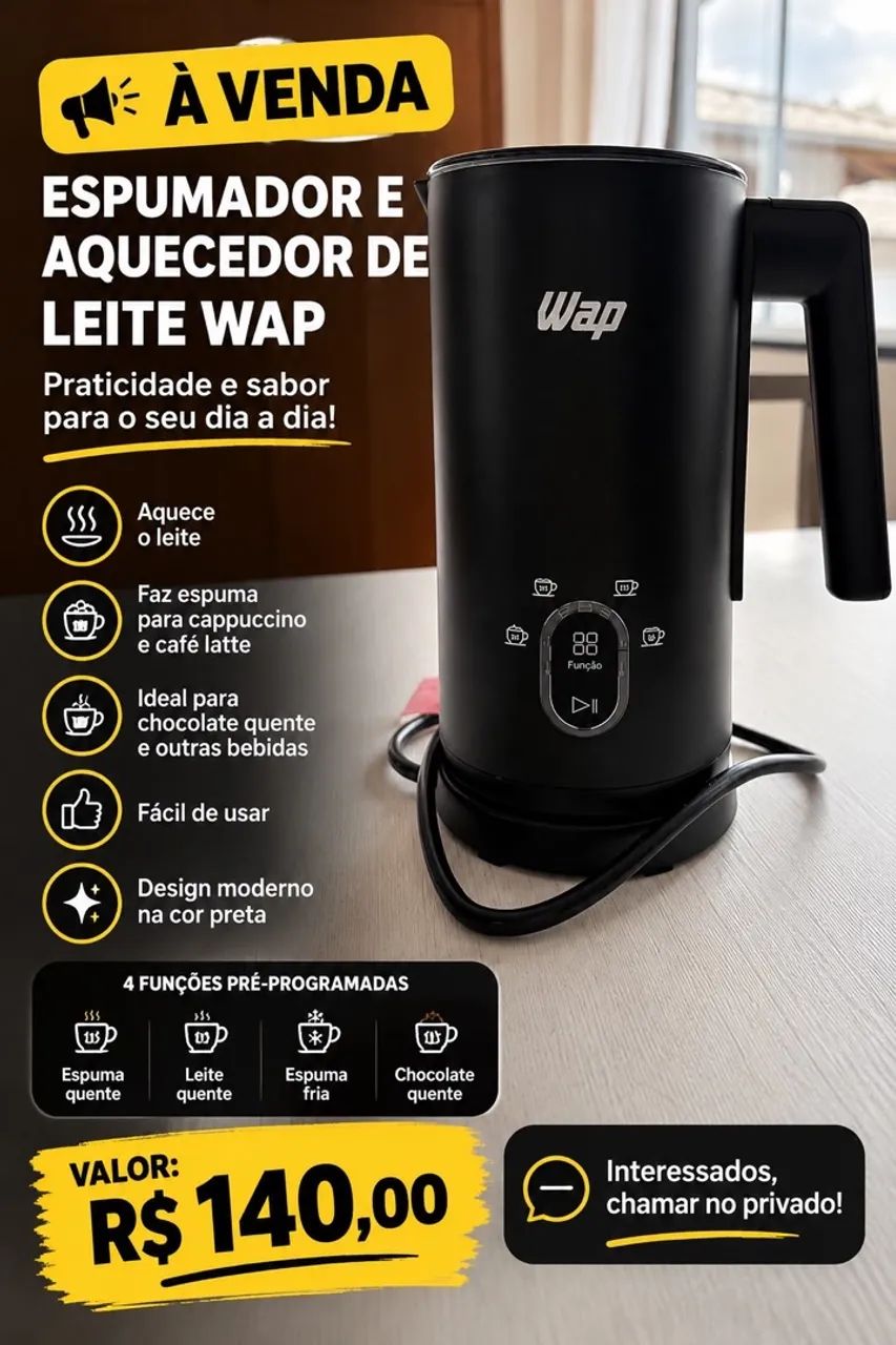 Espumadora de Leite Wap