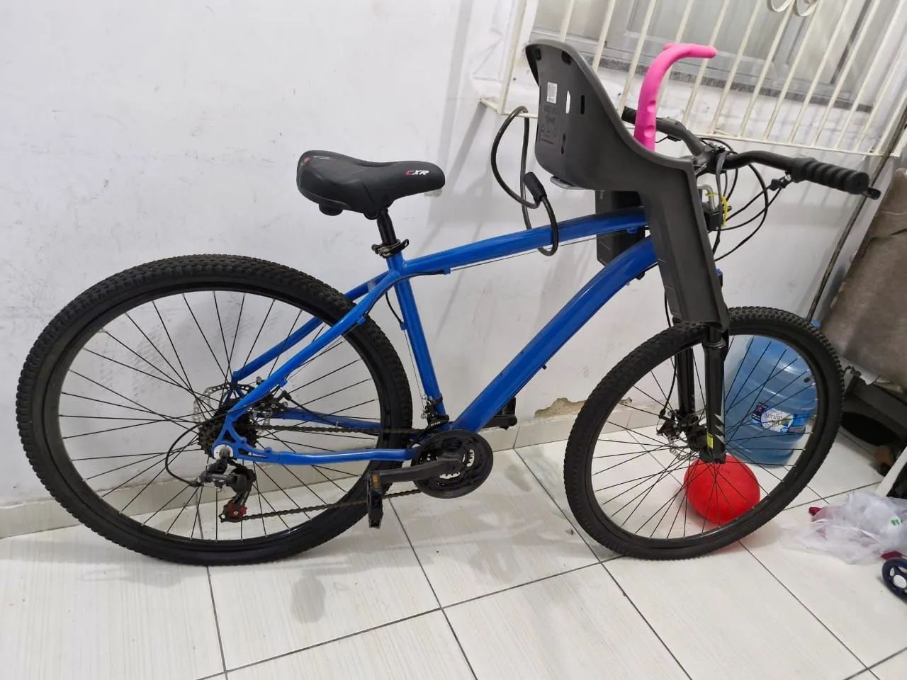 Bicicleta Aro 26 Alumínio + Cadeirinha Infantil + Cadeado 2