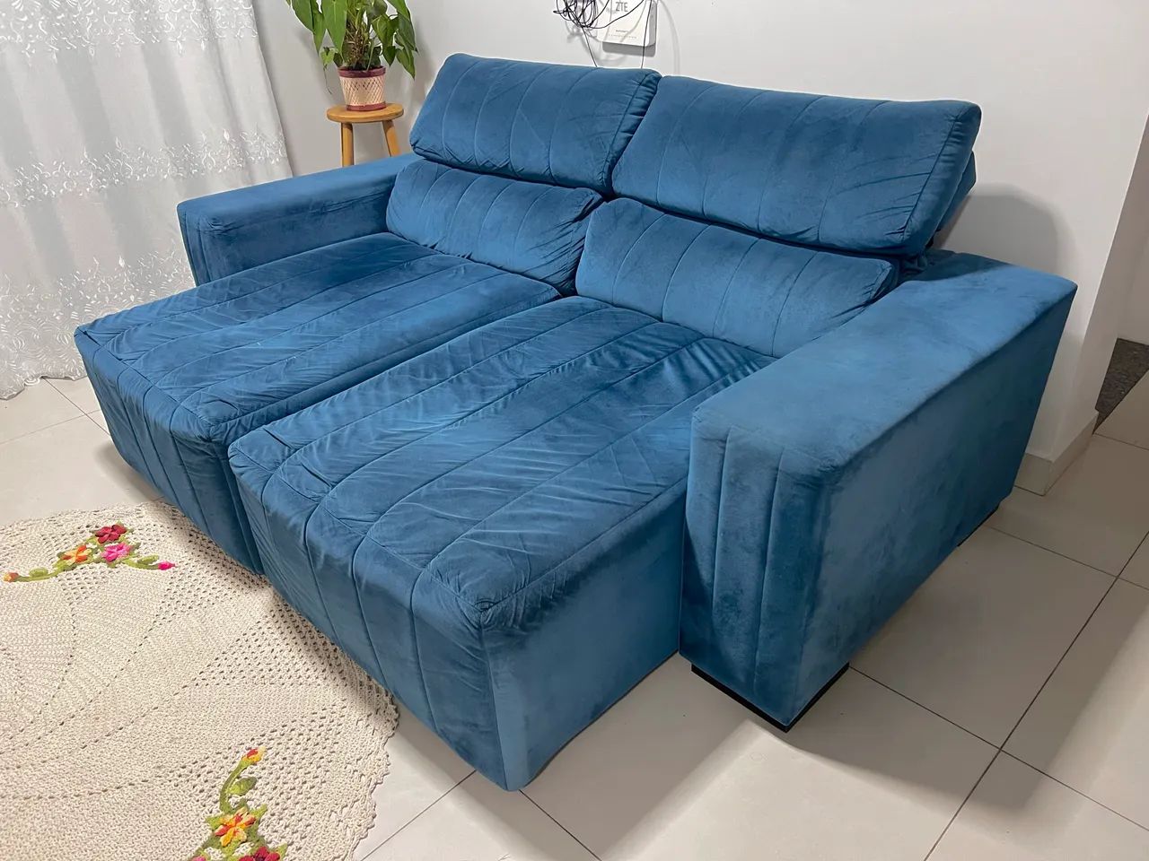 Sofá Retrátil e  Reclinável 2,20m