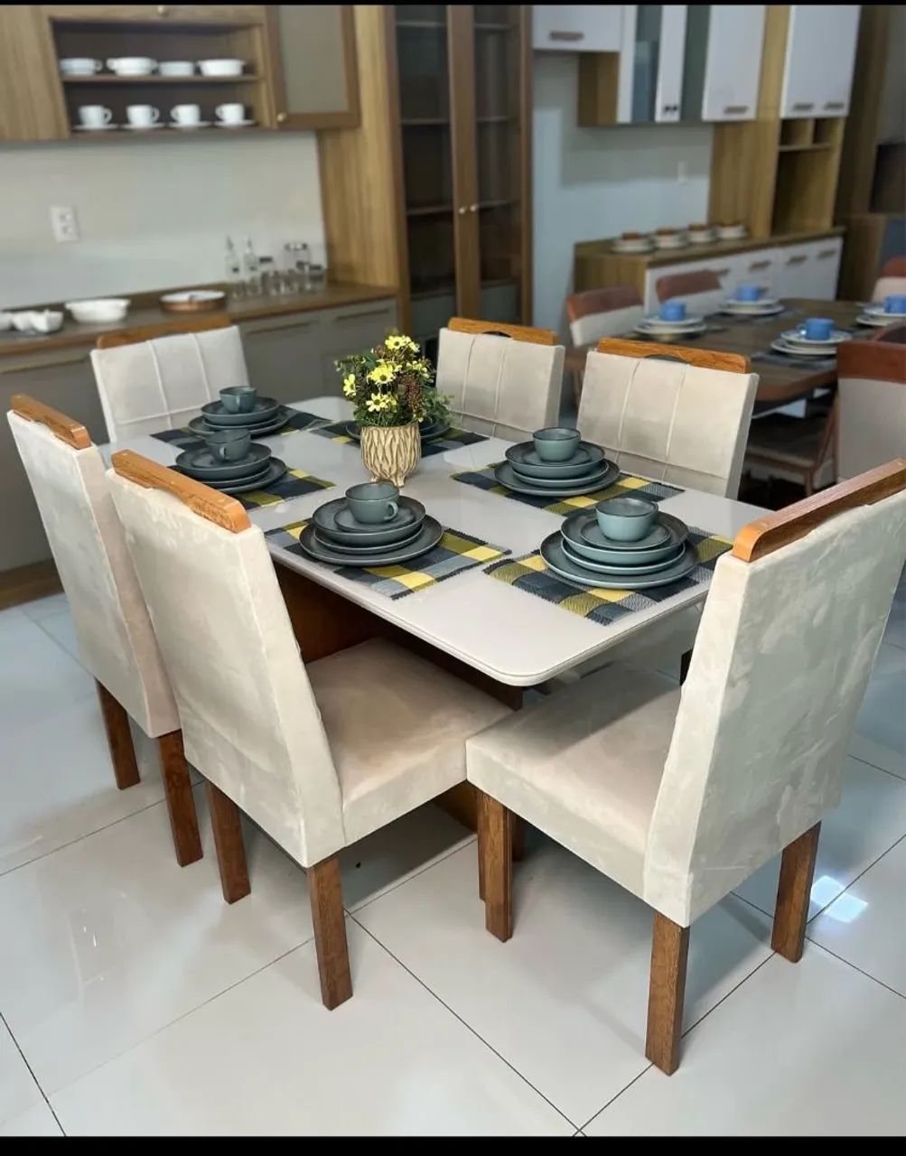 Mesa de jantar 6 lugares 