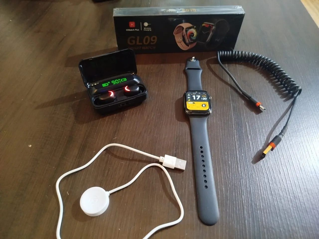 Smartwatch + Fone Bluetooth + Case Power back 