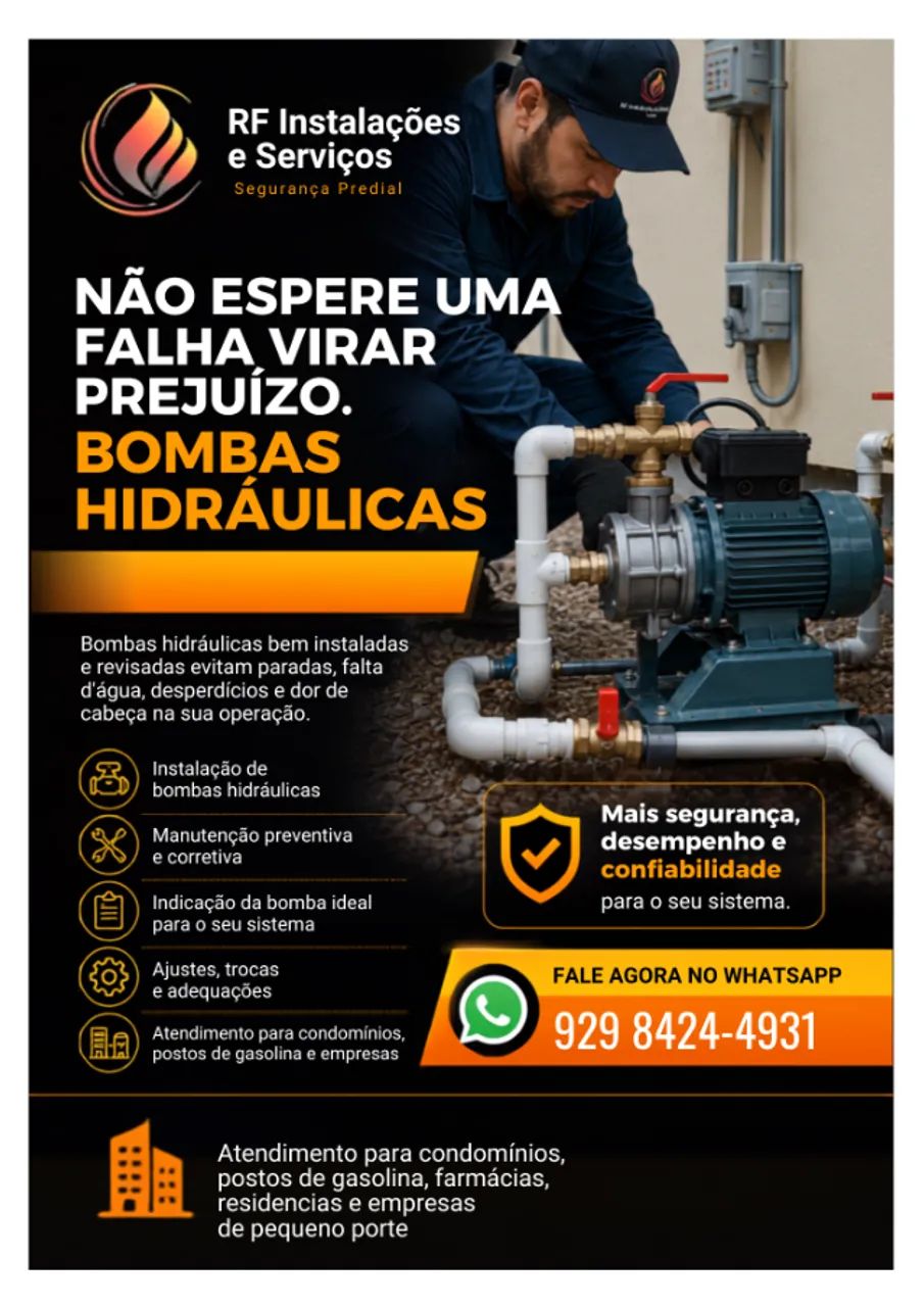 MANUTENÇÕES E INSTALAÇÕES HIDRÁULICAS E DE INCÊNDIOS