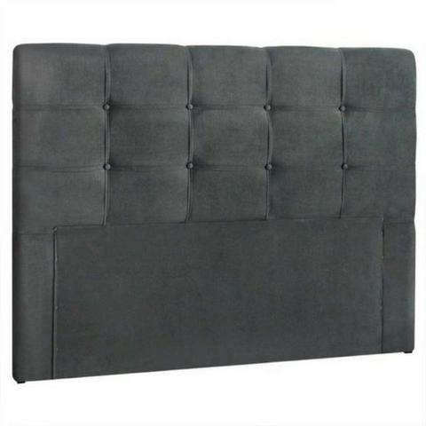 Cabeceira Cinza Acolchoada Suede Faça seu pedido e pague na entrega