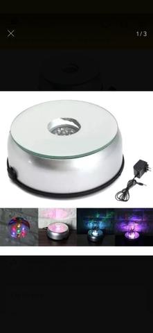 Base de led giratória para cristais
