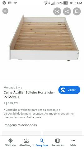 Cama auxiliar solteiro