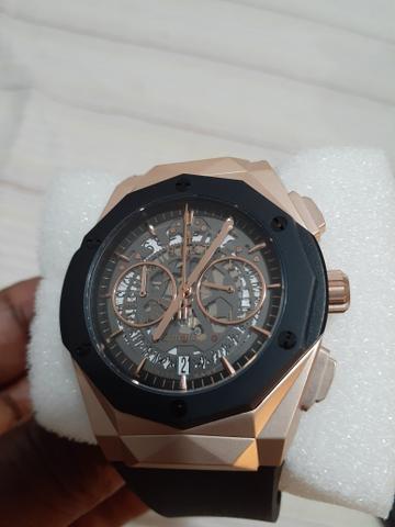Relogio hublot ouro rosê, uma peça diferenciada - Foto 3