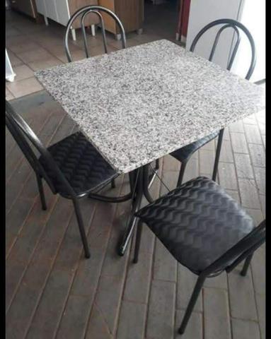Mesa em granito 4 cadeiras, Nova - Foto 4