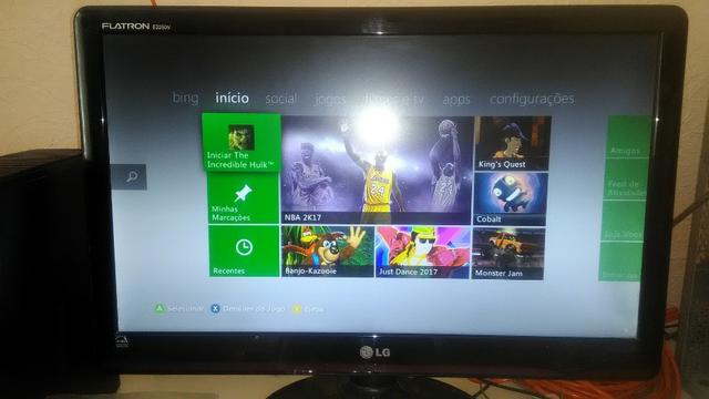 Xbox360 com monitor LED da LG 22pl - Foto 3