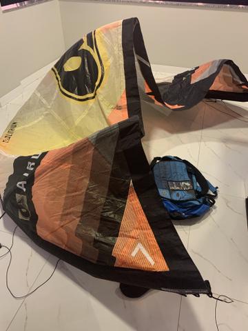 Kite Airush Lithium 2014 tamanho 7 com barra e Mochila - Foto 2