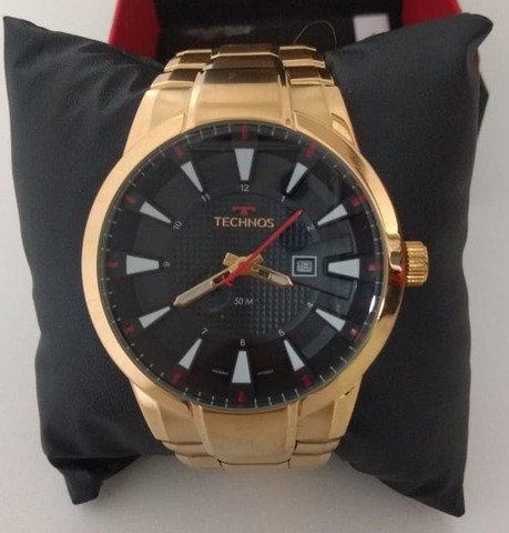 Relógio Grande Technos Executive Dourado - Masculino