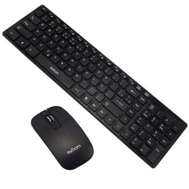 Kit teclado e mouse sem fio exbom com película para o teclado - Foto 4