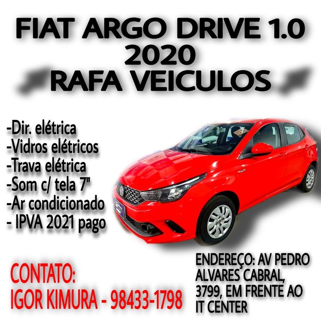 FIAT ARGO DRIVE 1.0 2020 SÓ NA RAFA VEICULOS FALAR COM IGOR HYG*2