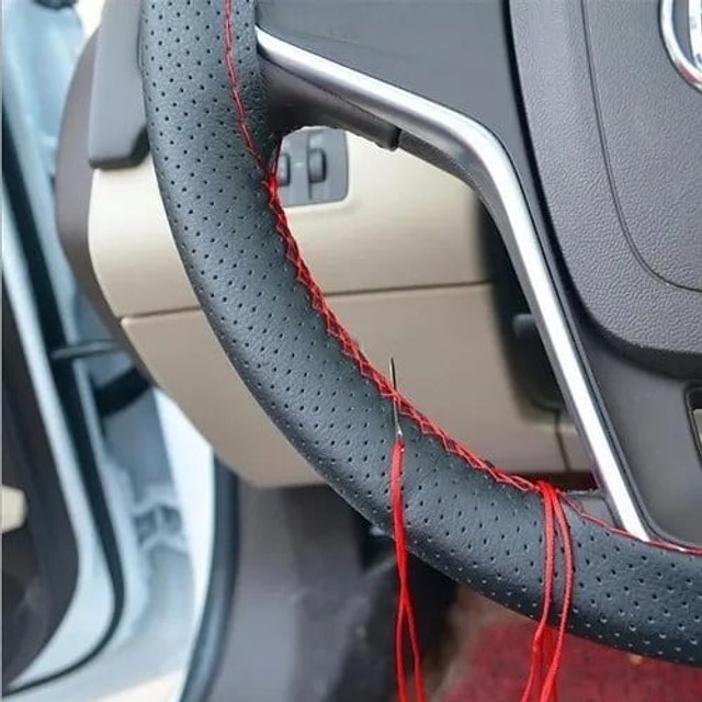 capa de volante custurado no aro cor preto