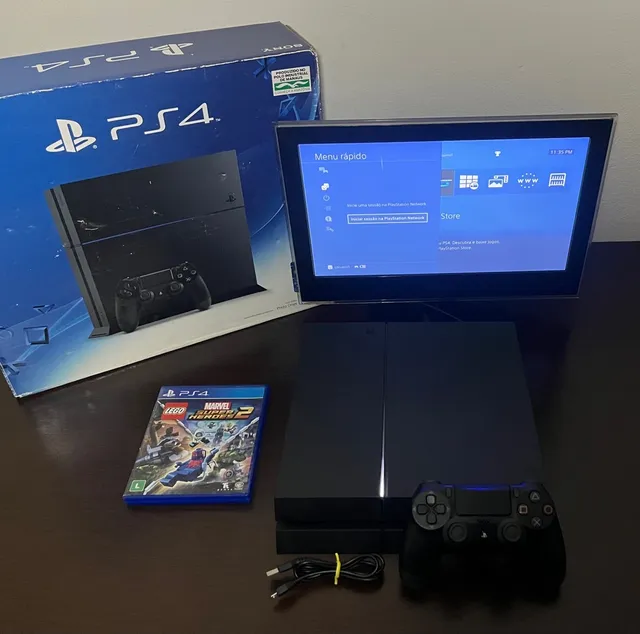 VIDEO GAME PLAYSTATION 4 500GB + 1 CONTROLE BLURAY - Apel Informática