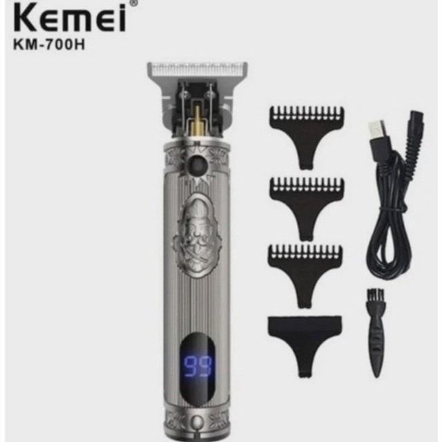 Máquina De Cortar Cabelo  e acabamento Kemei Km-700h Lcd Digital Display