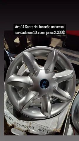 Aro 14 novas em 10 x sem juros furacão universal 4x100 e 4x108modelo Santorini - Foto 2
