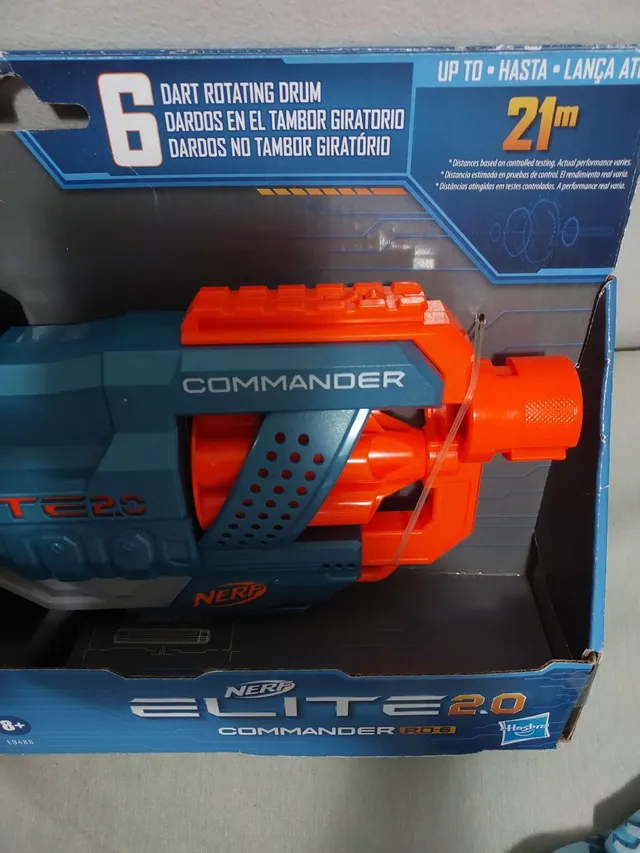 Nerf Elite 2.0 Lançador Commander RD-6 Com 12 Dardos Arminha