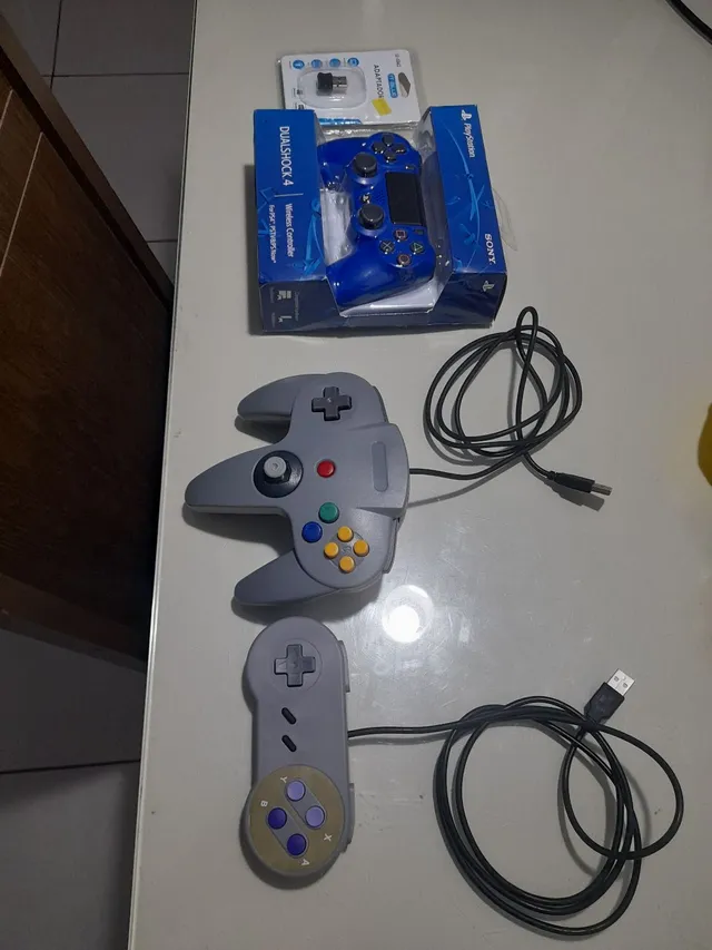 Controle de Nintendo 64 - USB - PC - EMULADOR - CORES COR:Verde