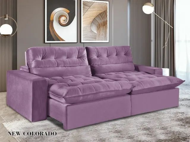 sala sofa retratil e reclinavel de 290 cm 6 lugares  - Foto 4