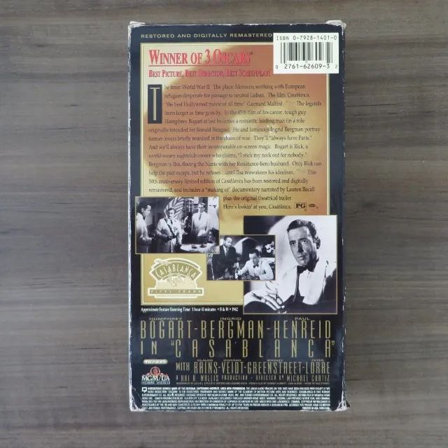 Fita VHS Casablanca - 50th Anniversary Edition *importado EUA - Foto 2