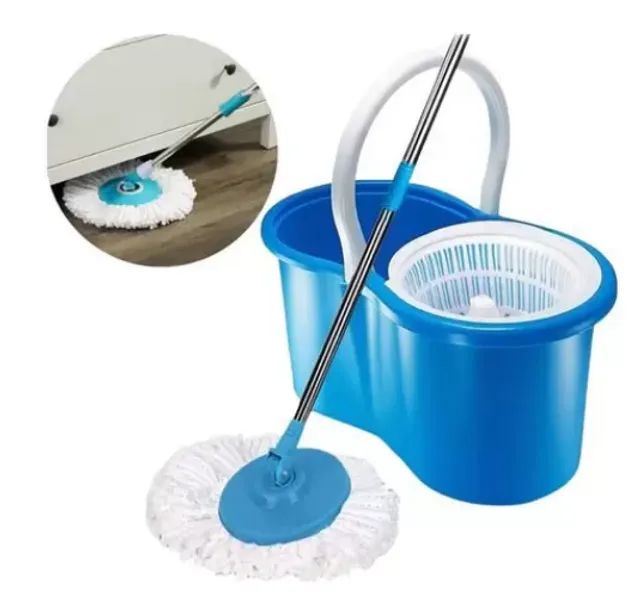 MOP Giratório Esfregão com Balde Capacidade de 12 Litros Limpeza + Refil Extra Rodo z679 