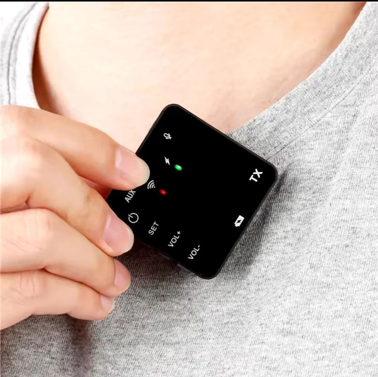 Microfone lapela sem fio para câmera e celular<br>Vai com cabos p2  - Foto 3