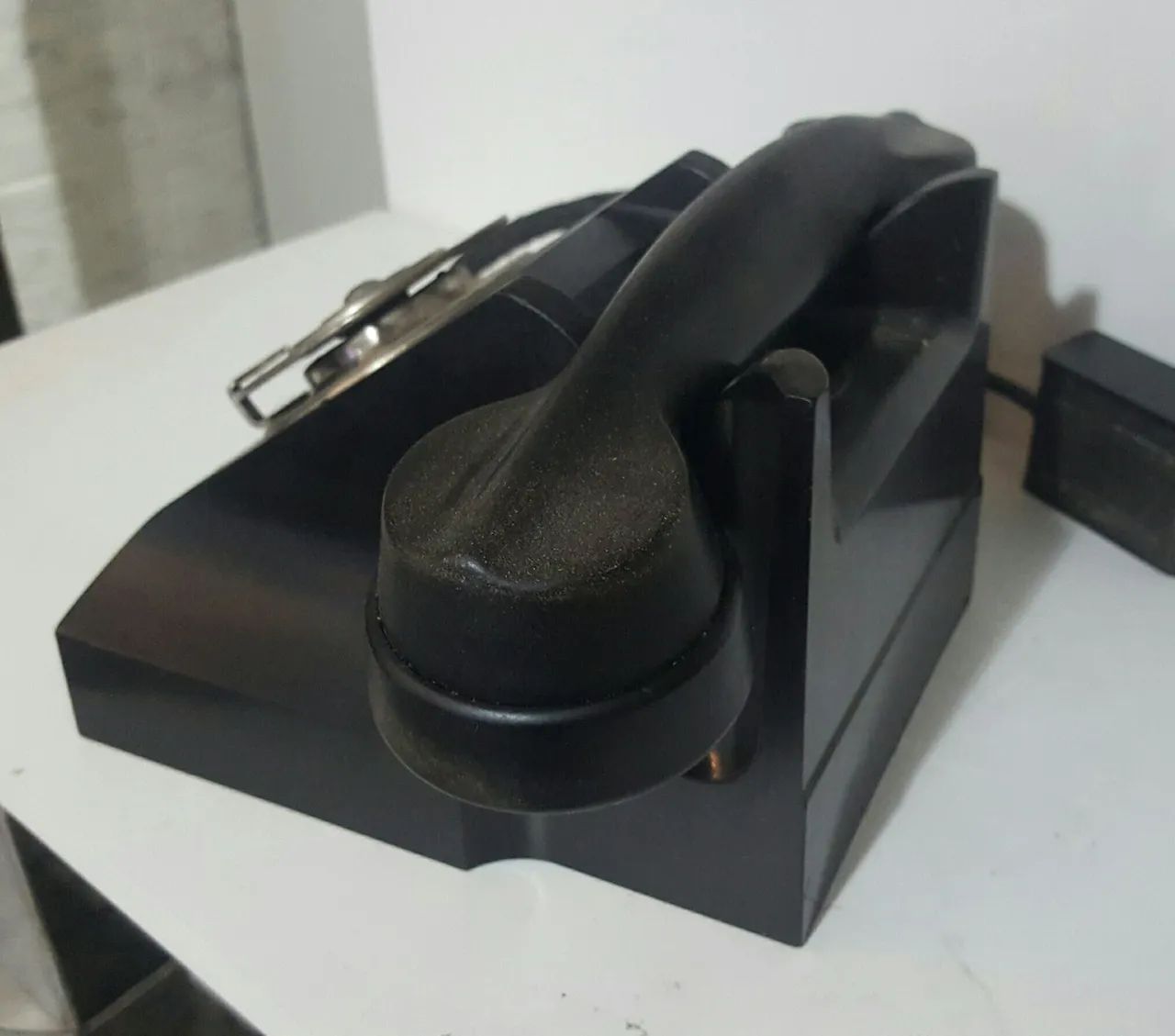 Telefone antigo de disco dourado fio de CORDA  ORIGINAL  3KG RELÍQUIA  - Foto 5